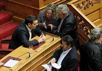 Alexis Tsipras, este viernes en el Parlamento griego.