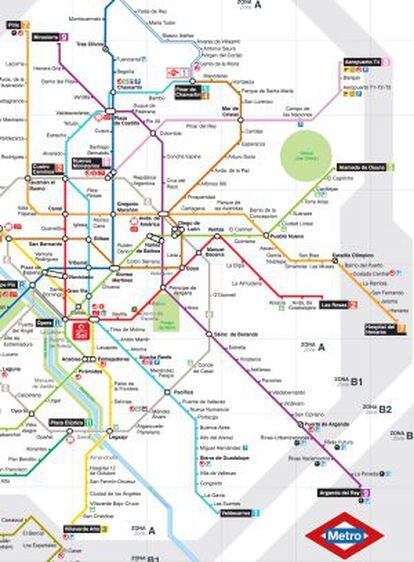 El plano del metro que se reparte desde hoy.