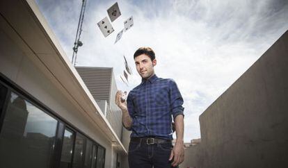 Antonio Díaz, en una terrassa de Barcelona, la setmana passada.