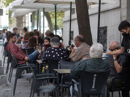 Una terraza en Madrid el 23 de septiembre de 2021.