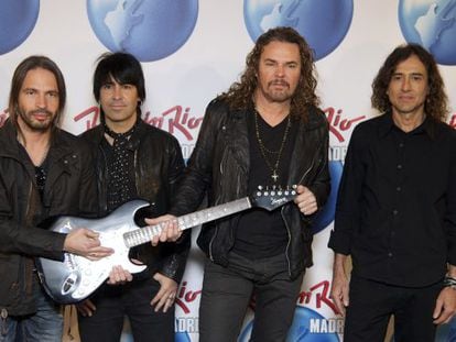 La banda Maná en la rueda de prensa de Rock In Rio