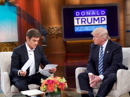 Donald Trump, durante la grabaci&oacute;n del programa del Doctor Oz.