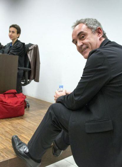 Ferran Adrià, en el juicio en Barcelona en octubre de 2012.