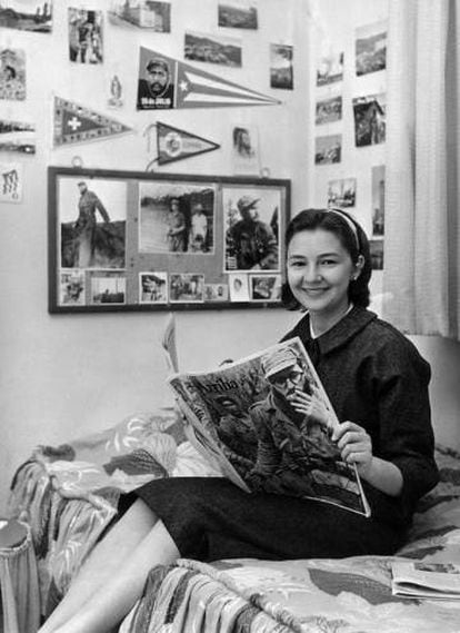 Agustina Castro en Suiza en 1959.