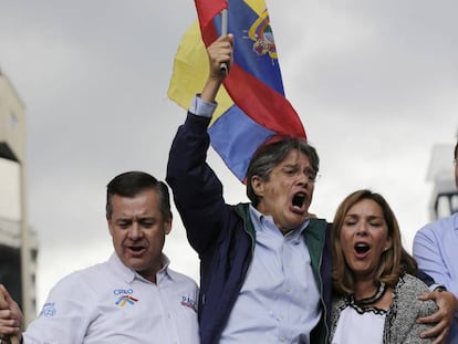 Guillermo Lasso, candidato opositor en Ecuador.
