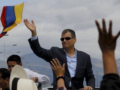 El expresidente de Ecuador Rafael Correa antes de su viaje a B&eacute;lgica.