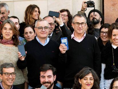 Concentración de periodistas del 'Diario de Mallorca', contra la medida del juez.