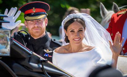 El príncipe Enrique y Meghan Markle el día de su boda el pasado 19 de mayo.