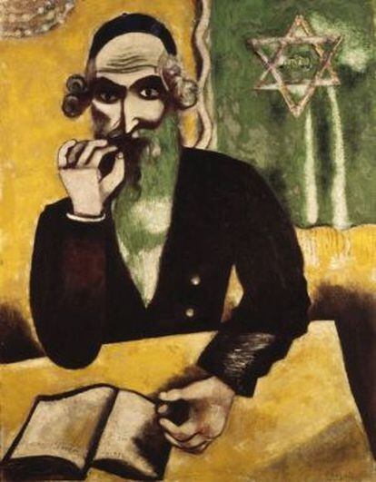 &#039;El Rabino&#039;, 1912, de Marc Chagall. Estaba inventariada en el cat&aacute;logo de arte degenerado con el n&uacute;mero 15956.