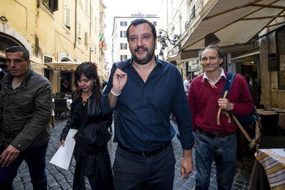 Matteo Salvini, líder de la Liga, en Roma.