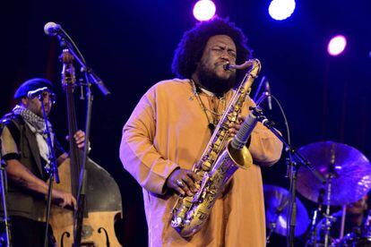 Kamasi Washington, el sábado en Vitoria.