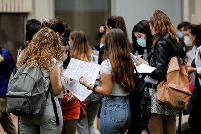 Pruebas de Acceso a la Universidad, en la Universitat Politècnica de Valencia, en junio de 2021.