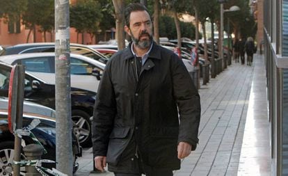 El único acusado por el asesinato de María del Carmen Martínez Miguel López, en la entrada a la última sesión del juicio este miércoles.