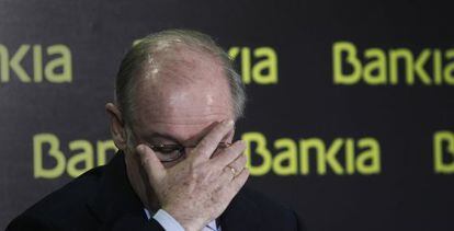 El EXpresidente de Bankia, Rodrigo Rato, en febrero de 2012