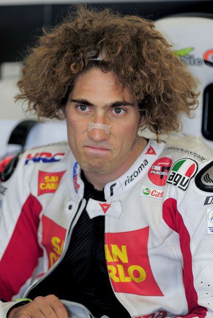 Simoncelli, ayer en el circuito de Montmeló.