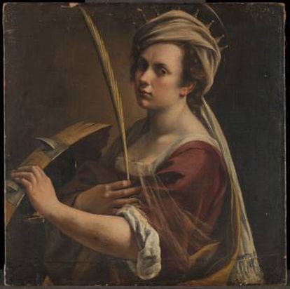 Autorretrato como santa Catalina de Alejandría, de Artemisia Gentileschi (1615-17).