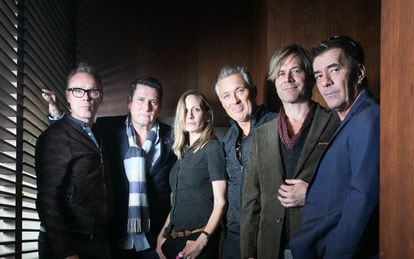 Spandau Ballet junto a George Hencken, directora del documental &#039;Soulboys of the Western World&#039;.