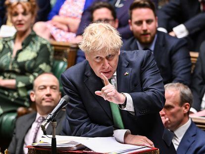 Boris Johnson, este miércoles en el Parlamento británico.