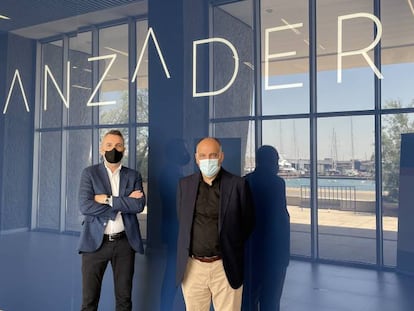 Javier Jiménez, director general de Lanzadera, y Javier Tebas, presidente de LaLiga.
