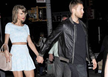 Taylor Swift y Calvin Harris, en Nueva York.