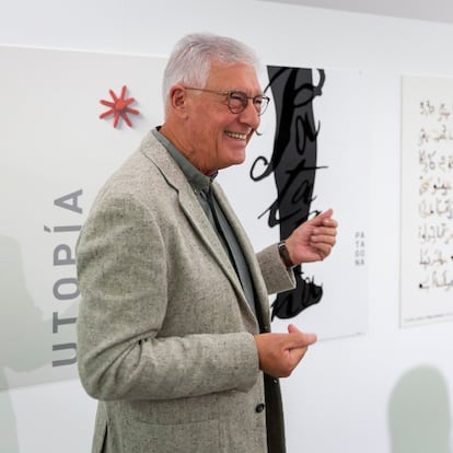 Pepe Gimeno en la inauguración de su exposición en la Imprenta Municipal de Madrid.