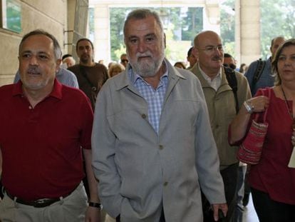 Antonio Torrijos, a su llegada a los juzgados de Sevilla por el caso Mercasevilla.
