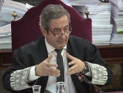 El fiscal Javier Zaragoza, durante el juicio del 'procés', en una imagen de 2019.