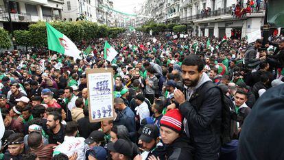 Manifestación contra el régimen argelino el pasado mes de abril en Argel. 