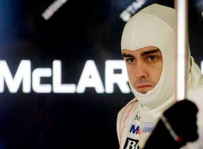 Fernando Alonso, ayer en el circuito de Monza.