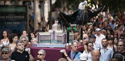 MAnifestaci&oacute;n en Barcelona contra la masificaci&oacute;n tur&iacute;stica