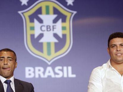 Romario y Ronaldo juntos en el comit&eacute; organizador del Mundial.