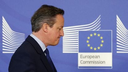 David Cameron, antes de reunirse con Jean-Claude Juncker el pasado 29 de enero.