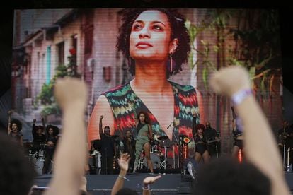 Homenaje a Marielle Franco hace unos días en un concierto de Rock in Río.