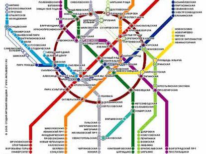 Mapa de metro de Moscú