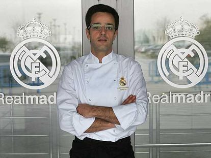 Jesús González, el cocinero del Madrid, ayer en Valdebebas.