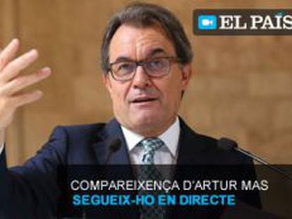 Artur Mas compareix al Palau de la Generalitat