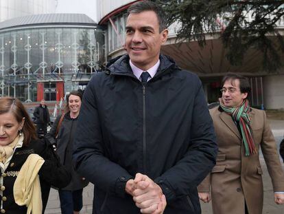 Pedro Sánchez, este jueves en Estrasburgo.