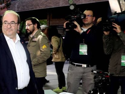 Miquel Iceta, a su llegada al Comité Federal del PSOE. 