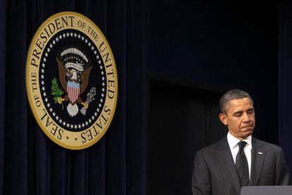 Barack Obama, ayer en la Casa Blanca en la firma de un convenio de ayudas para veteranos de guerra.