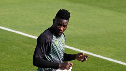 Andrá Onana en un entrenamiento el pasado domingo 27 de noviembre.