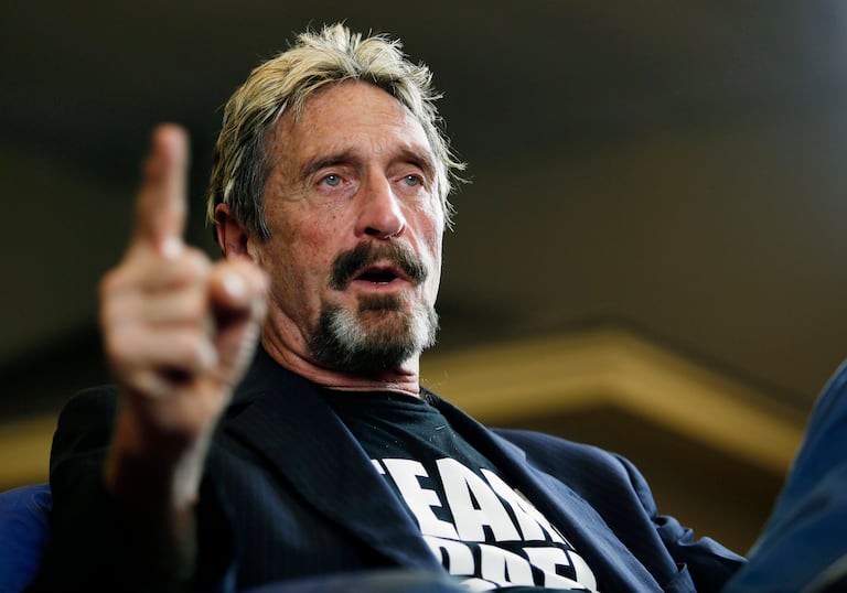 Imagen de archivo de John McAfee en septiembre de 2015.