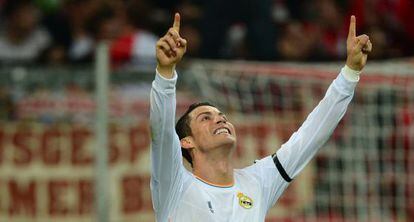 Cristiano celebra un gol en Múnich.