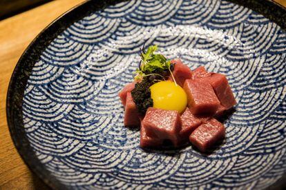 Uno de los platos de inspiración japonesa de Kuma.