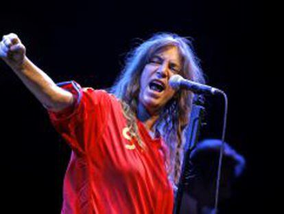 Patti Smith, durante un concierto en Madrid en 2010.
