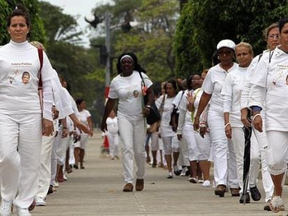 Las Damas de Blanco, en La Habana