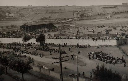 Campo de concentración en los Campos de Sports de El Sardinero (Santander).