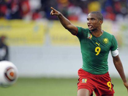 Samuel Eto', durante un partido de la Copa de África 2010.