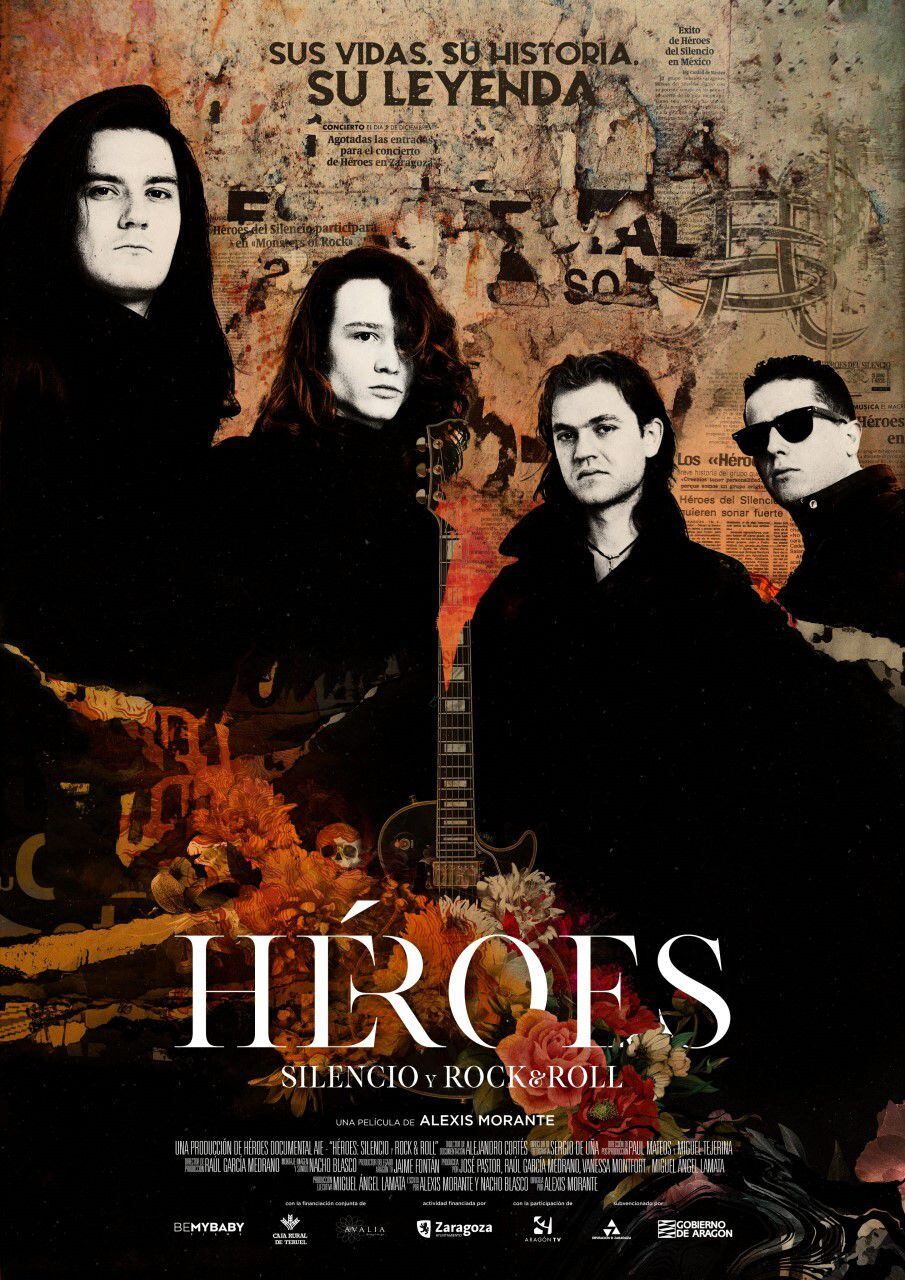 Cartel del documental 'Héroes: silencio y rock & roll', de Alexis Morante.