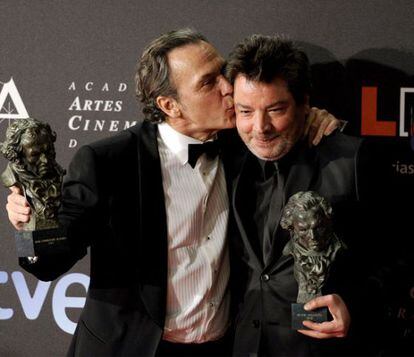 José Coronado y Enrique Urbizu, ganadores de sendos Goya por 'No habrá paz para los malvados'.