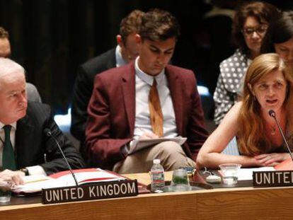 La embajadora estadounidense ante Naciones Unidas, Samantha Power.
